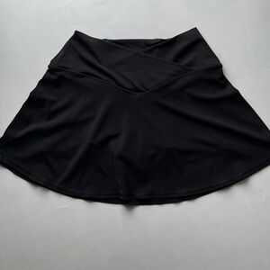 Offline By AERIE Black Athletic Pull-On Crossover Tennis Skort Black Sz L